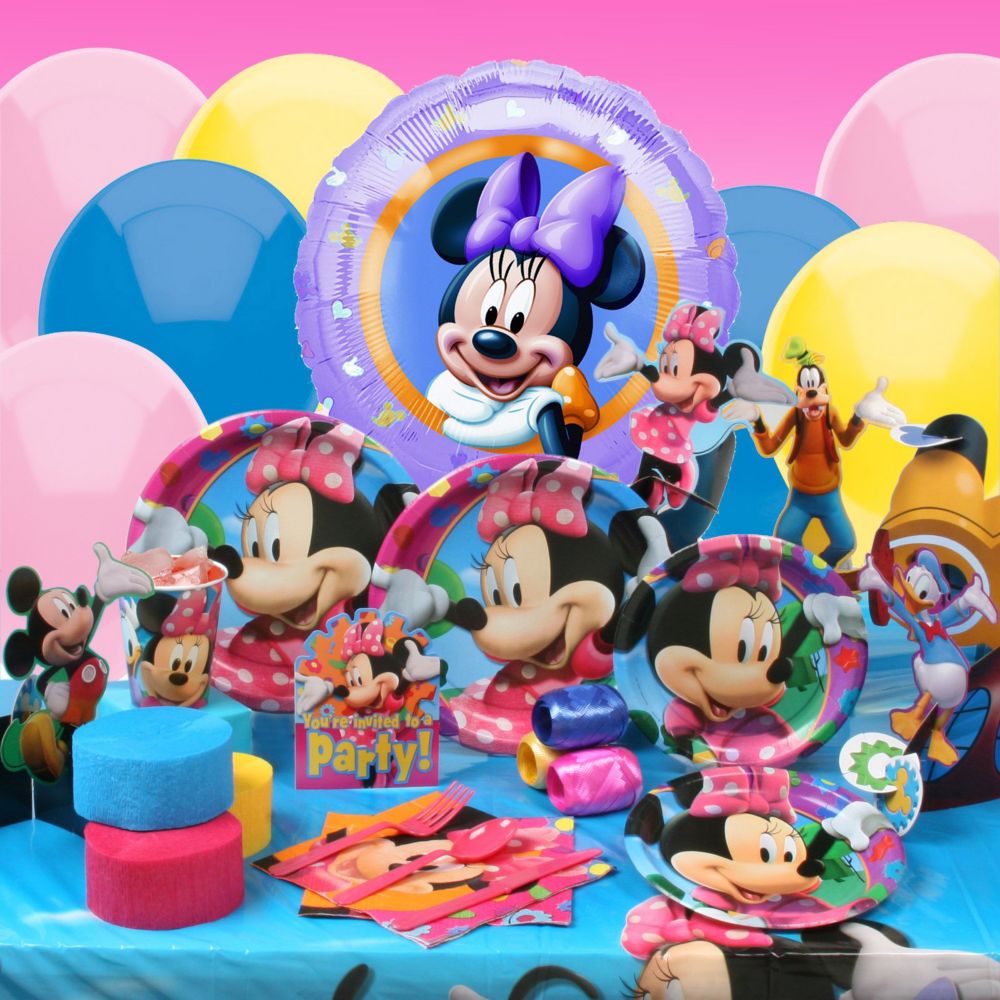 Deluxe Minnie Mouse Party Essentials Set for 8 Guests
