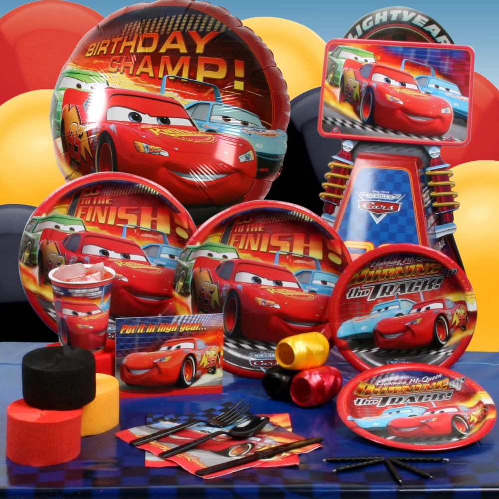 Deluxe Cars Party Essentials Set for 8 Guests