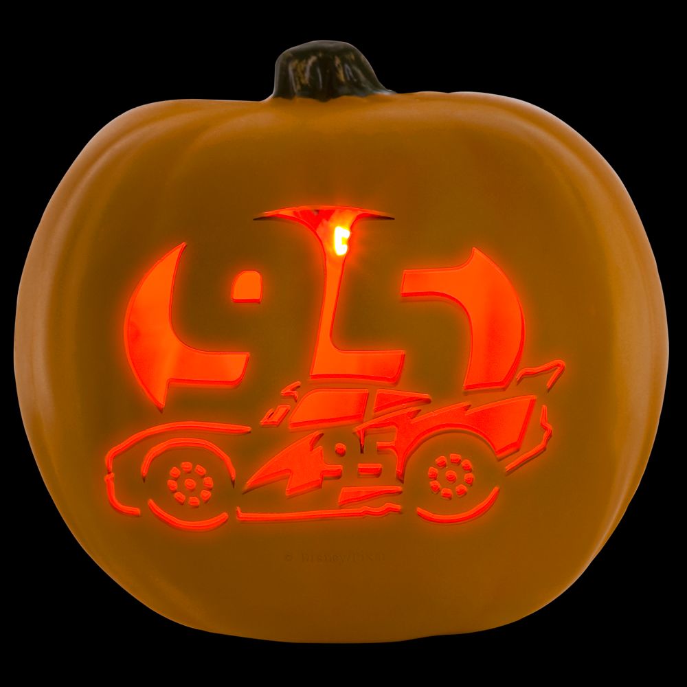 Light-Up Lightning McQueen Jack-O'-Lantern