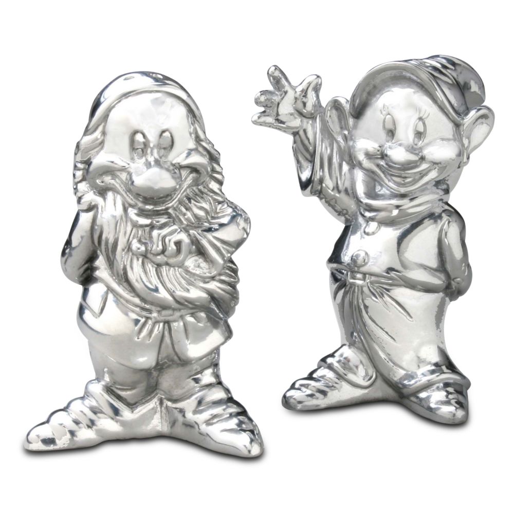 Cast Aluminum Grumpy and Dopey Salt and Pepper Set by Arthur Court -- 2-Pc.
