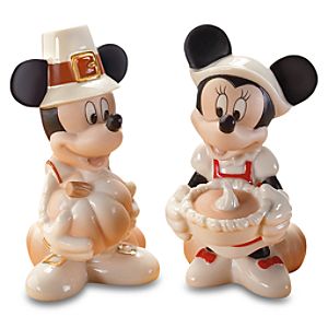 Thankful Feast Minnie and Mickey Mouse Salt and Pepper Set