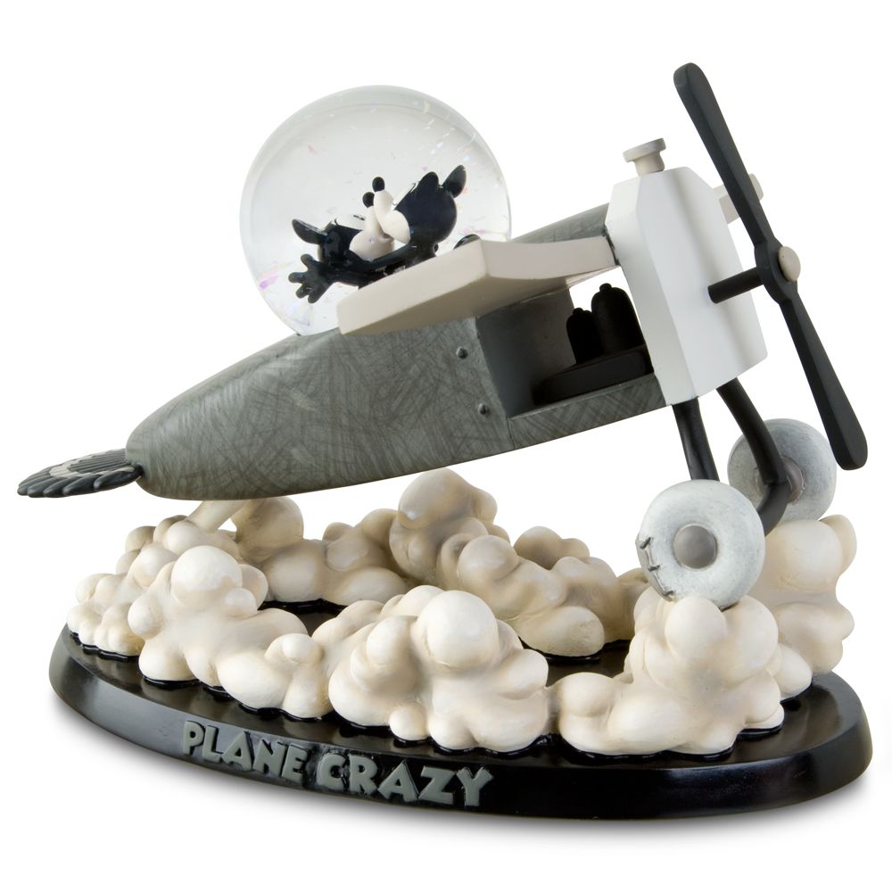 Plane Crazy Minnie and Mickey Mouse Snowglobe