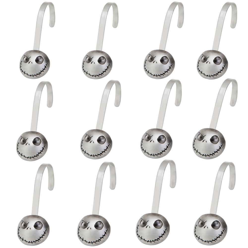 Products>Home & Decor>Bed & Bath>Bath Accessories> - Jack Skellington Shower Hook Set -- 12-Pc.: Sizes 