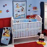 Mickey Mouse Transportation Bedding Set for Infants and Toddlers -- 4-Pc.