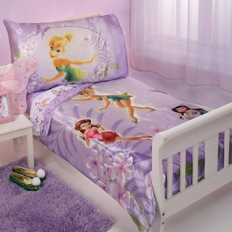 Disney Fairies Tinker Bell Bedding Set for Toddlers -- 4-Pc.