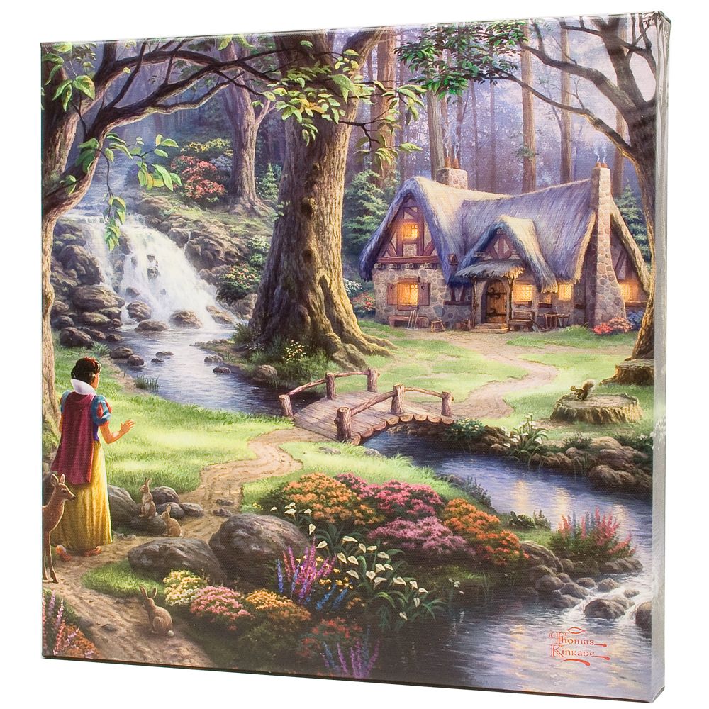 ''Snow White Discovers the Cottage'' Gallery Wrapped Canvas by Thomas Kinkade