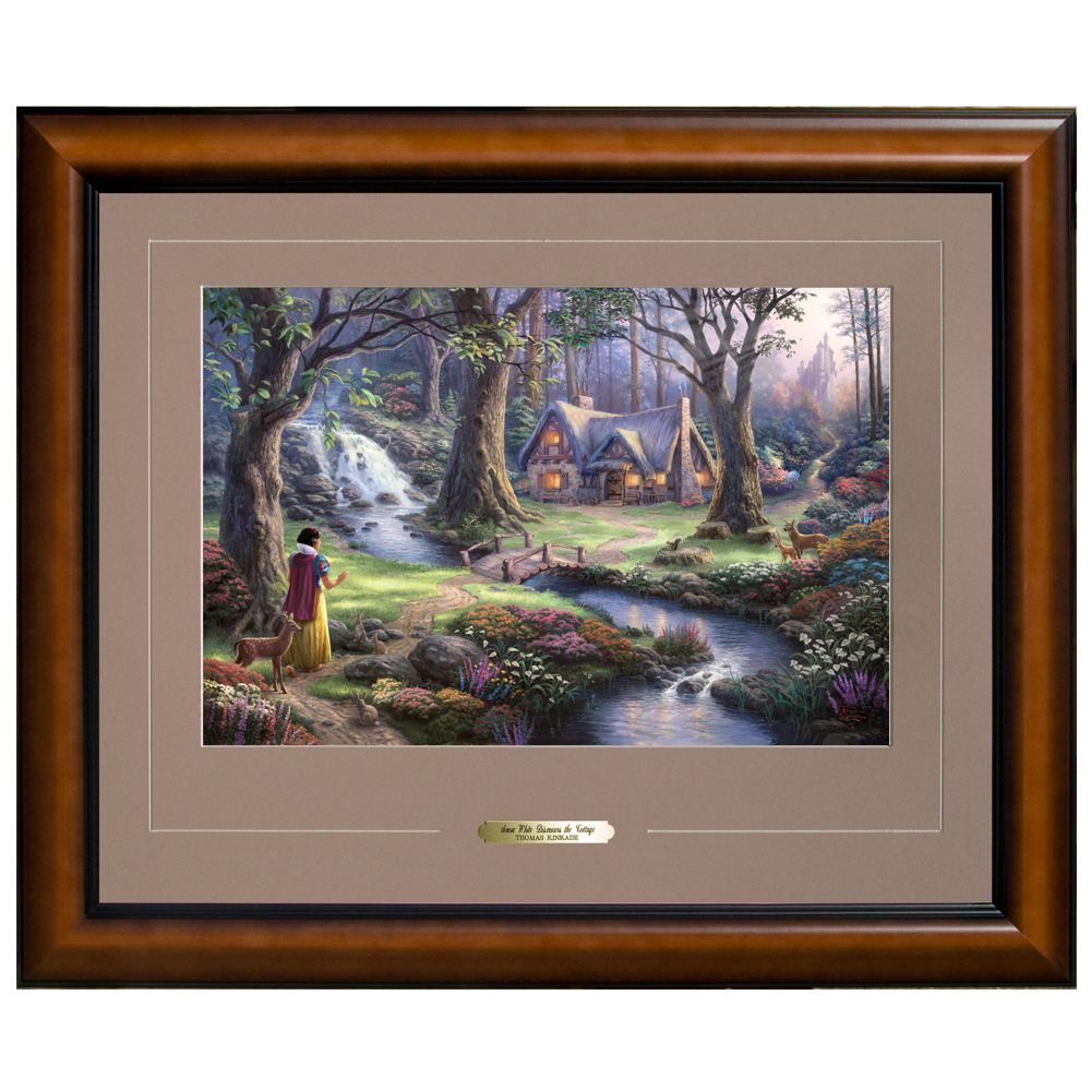 Snow White Discovers the Cottage'' Framed Print by Thomas Kinkade -- 22'' x 26''