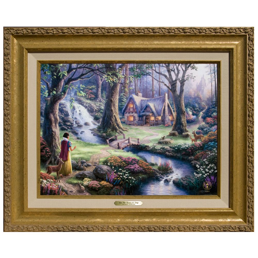 ''Snow White Discovers the Cottage'' Framed Classics Collection by Thomas Kinkade -- 19'' x 23''