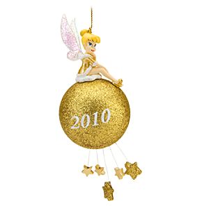 2010 Gold Glitter Tinker Bell Ornament