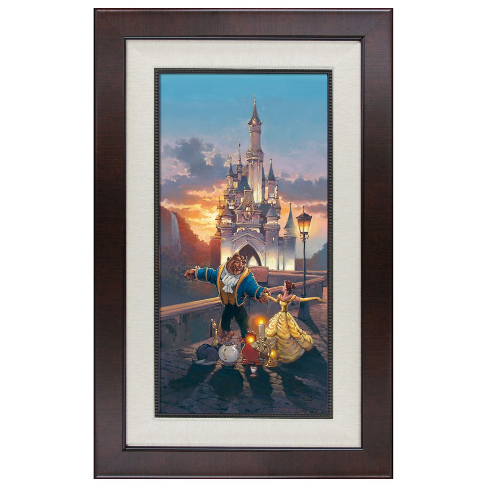 Limited-Edition Framed ''Sunset Waltz'' Beauty and the Beast Gicl&eacute;e on Canvas by Rodel Gonzalez