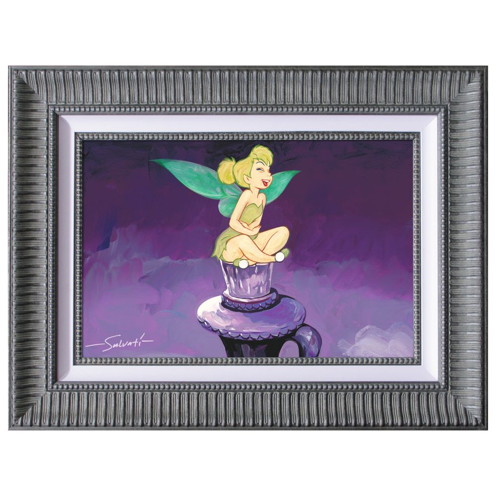 Limited-Edition Framed ''Tickled Tink'' Tinker Bell Gicl&eacute;e on Canvas by Jim Salvati