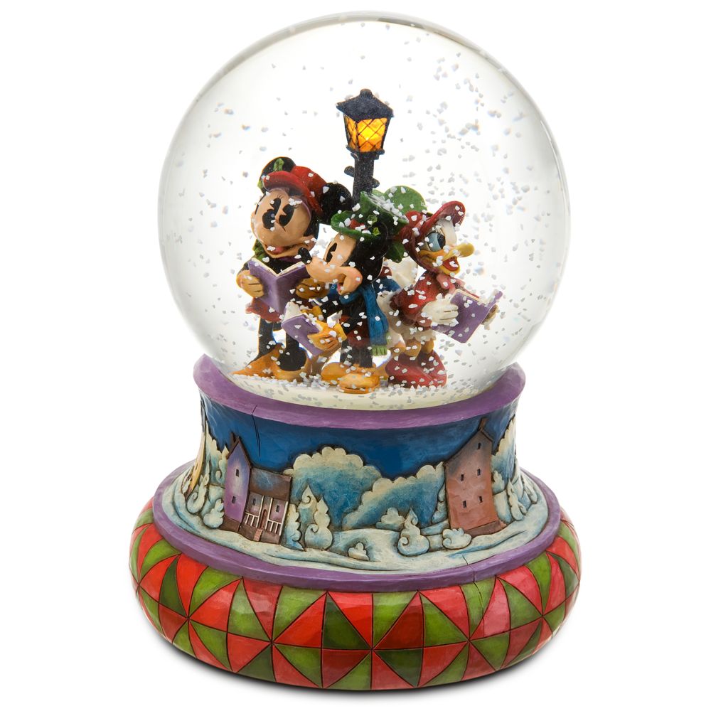 ''A-Caroling We Will Go'' Mickey Mouse Snowglobe by Jim Shore