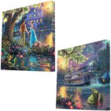 ''The Princess and the Frog'' Gallery Wrapped Canvas by Thomas Kinkade -- Set of 2