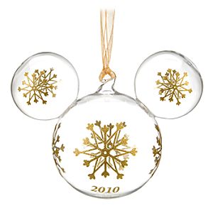 2010 Glass Mickey Mouse Icon Ornament