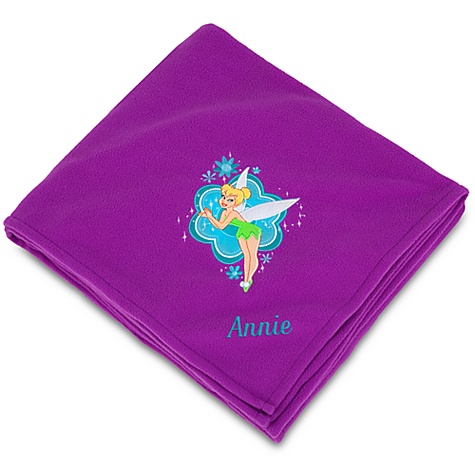 Personalized Tinker Bell Fleece Throw Blanket