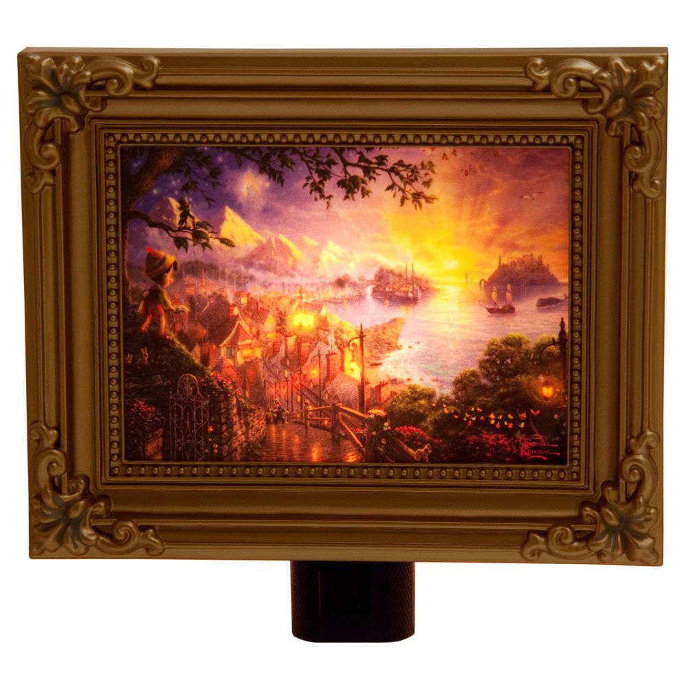 Pinocchio Wishes Upon a Star'' Thomas Kinkade Night Light
