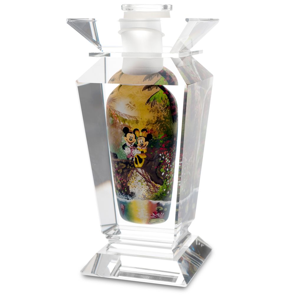 ''Tropical Twosome'' Mickey and Minnie Mouse Fine Art Glass Vase