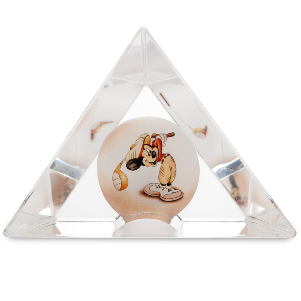 ''Fore'' Mickey Mouse Golfing Fine Art Glass Sculpture