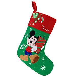 Personalized Mickey Mouse Holiday Stocking