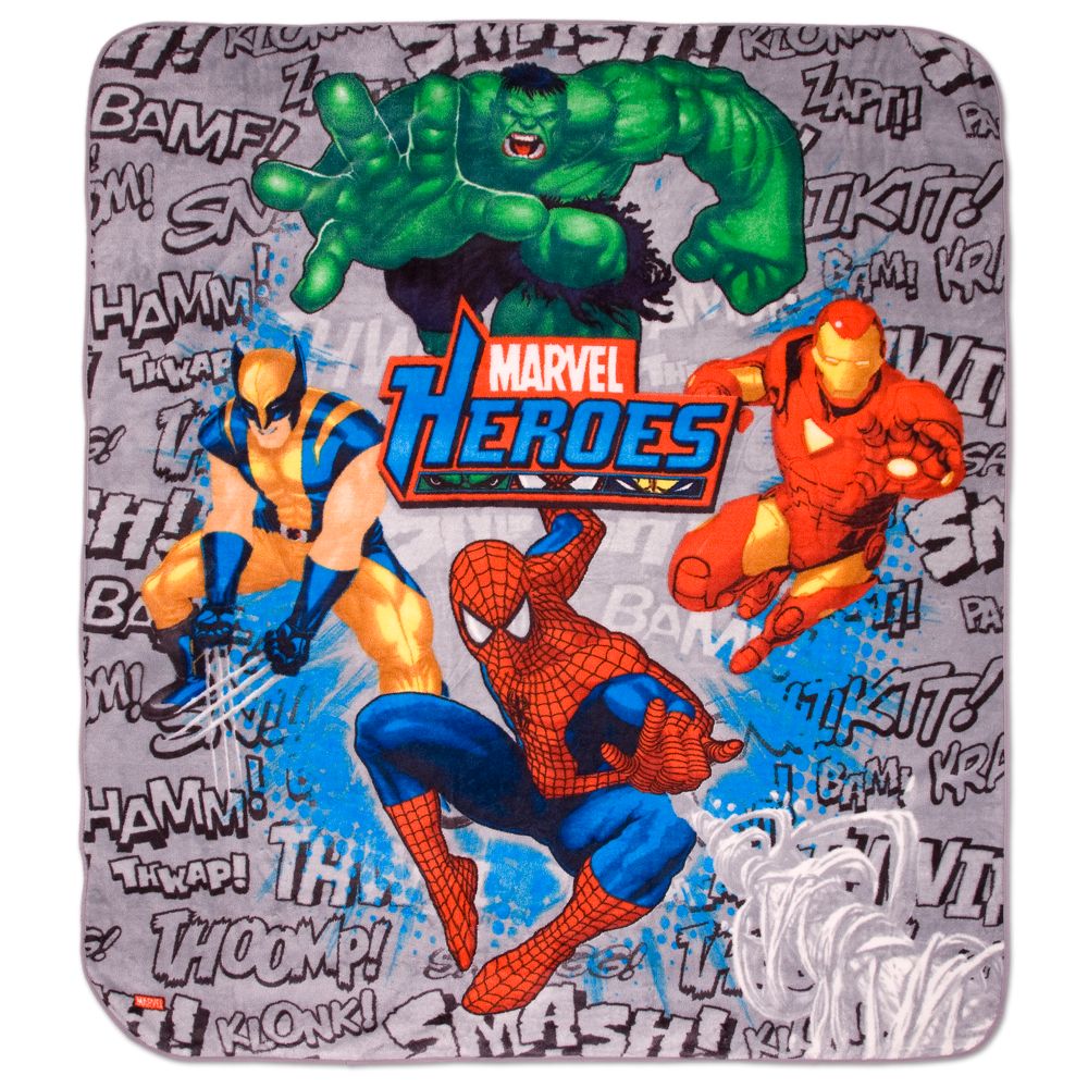 Team Marvel Heroes Fleece Throw Blanket