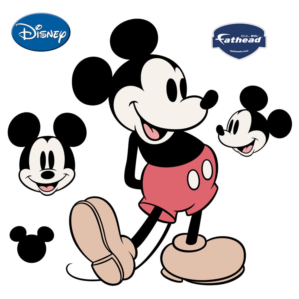 Classic Mickey Mouse Wall Graphic Set by Fathead -- 6-Pc.