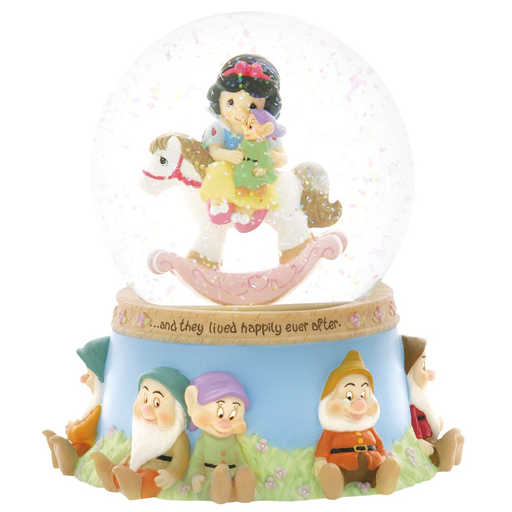 Snow White and the Seven Dwarfs Rocking Horse Waterglobe by Precious Moments