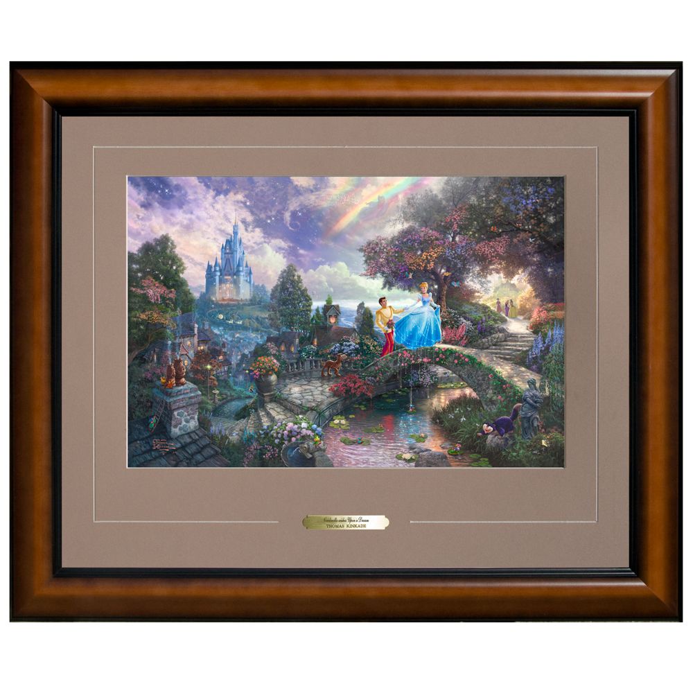 Cinderella Wishes Upon A Dream'' Framed Paper by Thomas Kinkade --  20'' x 24''
