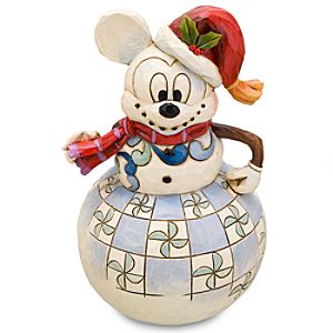 Santa Snowman Mickey Mouse Figurine by Jim Shore