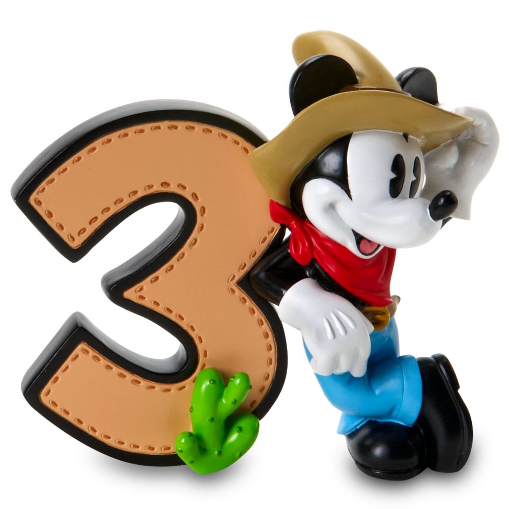 Number 3 Mickey Mouse Figurine