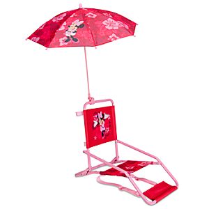 Minnie Mouse Beach Chair and Umbrella