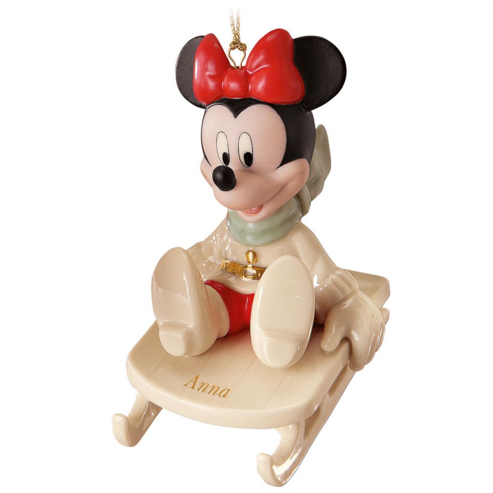 Personalized Sledding Adventure Minnie Mouse Ornament by Lenox