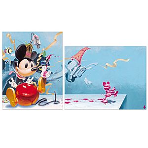 Toy House Mouse Parts 1 & 2 Mickey Mouse Giclée