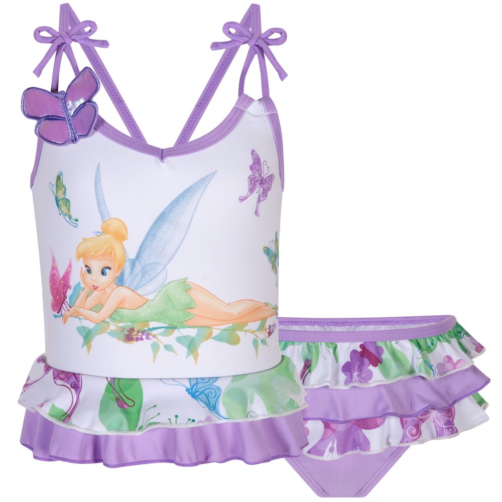 Glittering Butterfly Tinker Bell Swimsuit for Girls -- 2-Pc.