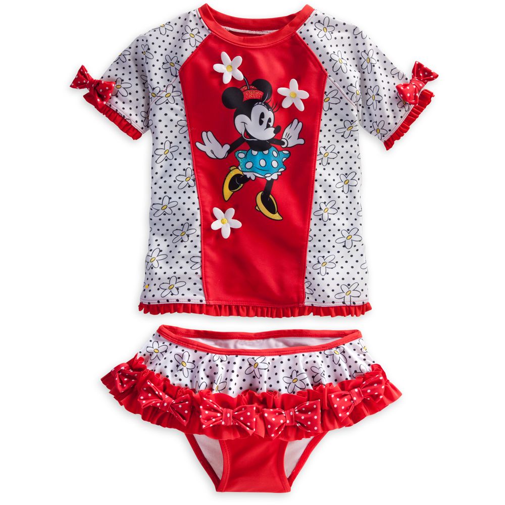 Minnie Mouse Deluxe Rash Guard Swim Set for Girls