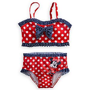 Minnie Mouse Red Swimsuit for Girls - 2-Piece