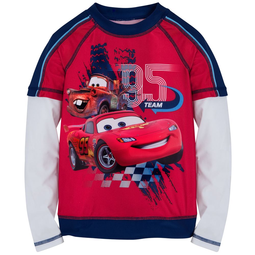 Double-Up Long Sleeve Cars 2 Rashguard for Boys