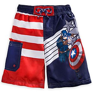 Captain America Swim Trunks for Boys