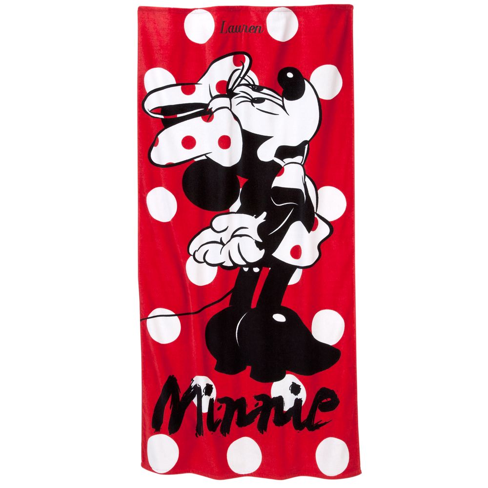 Personalizable Minnie Mouse Beach Towel