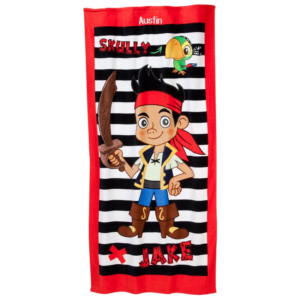 Personalizable Jake and the Never Land Pirates Beach Towel