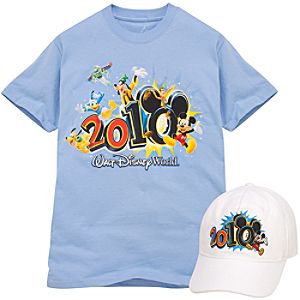 2010 Walt Disney World Resort Tee and Hat Set for Men