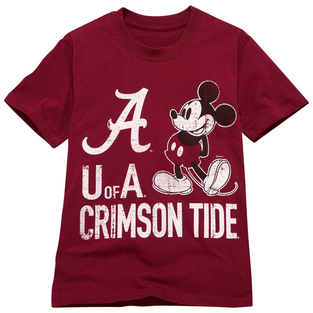Disney Parks Authentic University of Alabama Mickey Mouse Tee for Kids
