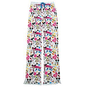 Mickey Mouse and Friends Nerds Notebook Pajama Bottoms