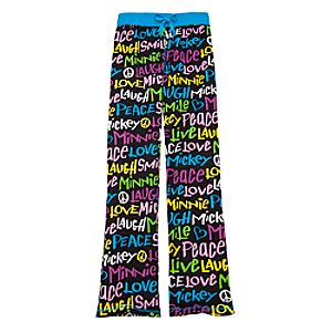 Peace Love Mickey Mouse Pajama Pants