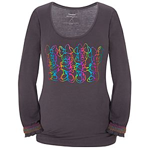 Long Sleeve Rainbow Minnie Mouse Sleep Top