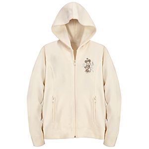 Hooded Polar Fleece Minnie Mouse Jacket -- White