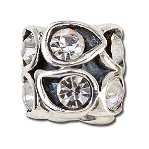 Crystal Paisley Chamilia Charm -- Clear