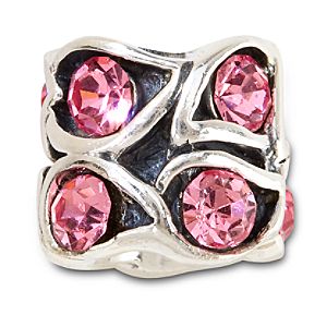 Crystal Paisley Chamilia Charm -- Pink