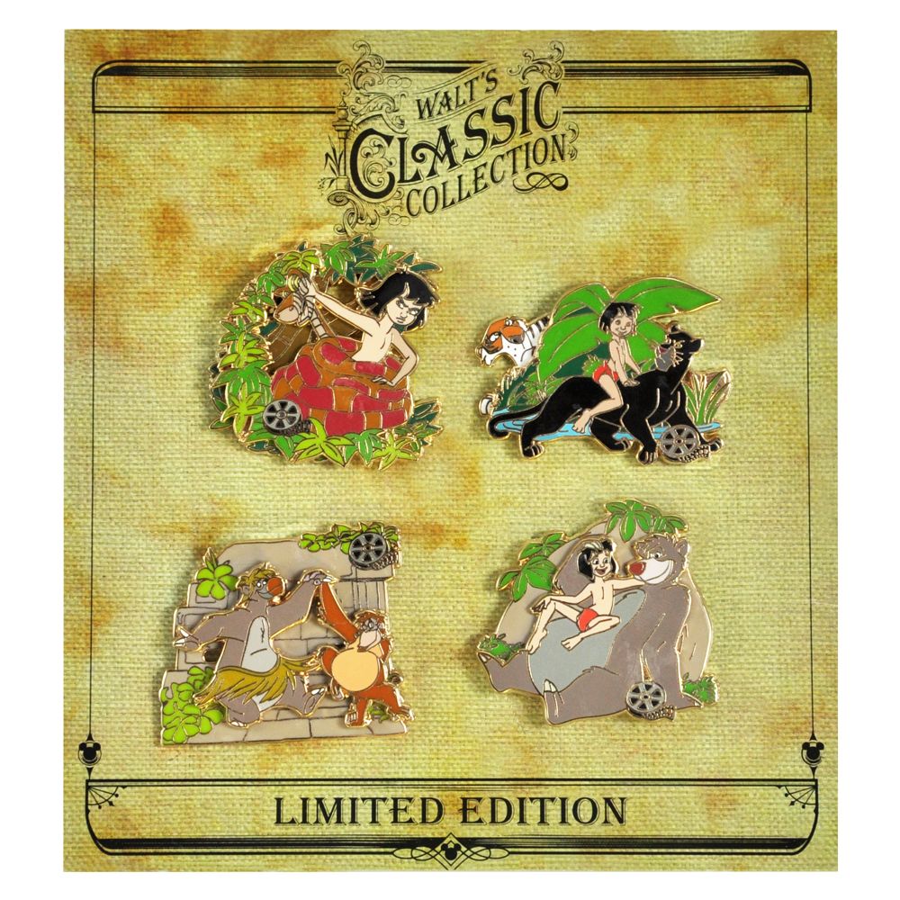 Walts Classic Collection Jungle Book Pin Set -- 4-Pc.