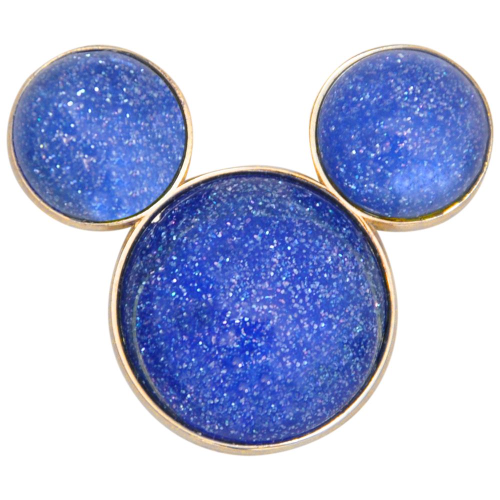 Blue Glitter Mickey Mouse Icon Pin