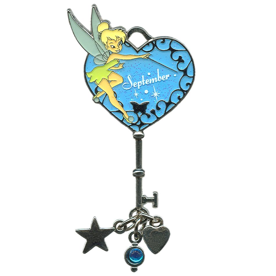 Limited Edition Tinker Bell Birthstone Key Pin -- September